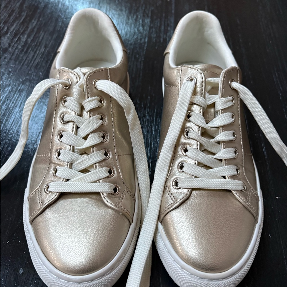 Metallic Gold CK Sneakers